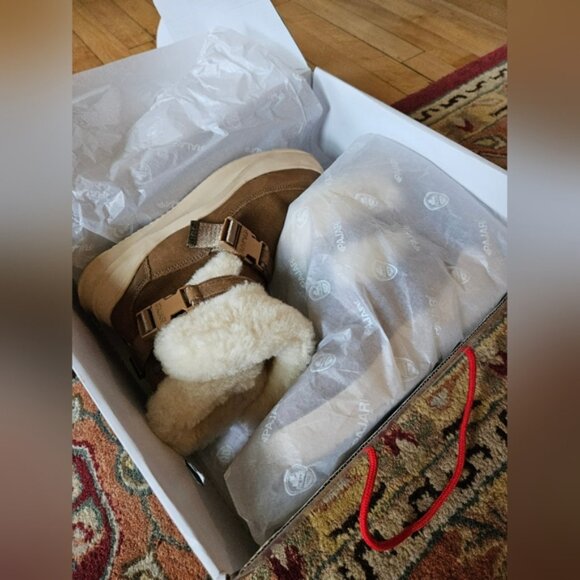 Pajar Canada Avi Tan Suede And Shearling Boots Women's Size 8-8.5 - Picture 5 of 13